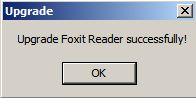 FoxitReader Update Menu